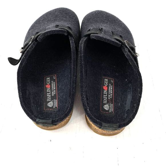 Haflinger Pure New Wool Adjustable Buckle Cork Clog GZB Size 41 - Picture 3 of 15